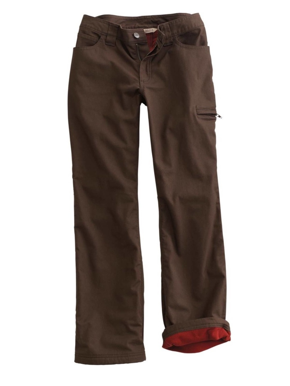 Duluth Trading DuluthFlex Fleece lined fire hose work pants Brown Size 12
